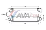 Chłodnica powietrza doładowującego - intercooler AVA CLEVER CHOICE VOA4173