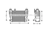 Chłodnica powietrza doładowującego - intercooler AVA COOLING SYSTEMS RT4338