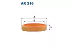 Filtr powietrza FILTRON AR 216