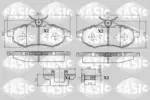 Klocki hamulcowe - komplet SASIC 6210004 (Oś przednia)