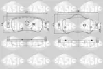 Klocki hamulcowe - komplet SASIC 6210066 (Oś przednia)