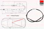 Linka hamulca postojowego FAI AUTOPARTS FBC0017
