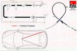 Linka hamulca postojowego FAI AUTOPARTS FBC0103