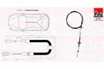 Linka hamulca postojowego FAI AUTOPARTS FBC0165