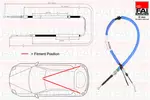 Linka hamulca postojowego FAI AUTOPARTS FBC0169