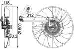 Wentylator chłodnicy silnika MAHLE CFF 468 000P