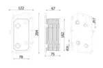Chłodnica oleju silnikowego MAHLE CLC 309 000S