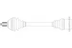 Wał napędowy - półoś GENERAL RICAMBI AU3367 (Oś przednia, z lewej strony)