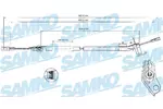 Linka hamulca postojowego SAMKO C0444B