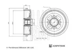 Bęben hamulcowy BLUE PRINT ADBP470048 (Oś tylna strona lewa)