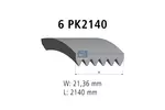 Pasek klinowy wielorowkowy DT SPARE PARTS 4.81358