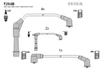 Przewody zapłonowe - zestaw TESLA T264B