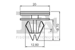 Clip, listwa ochronna FA1 12-40023.5