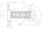 Tarcza hamulcowa MAXGEAR 19-1008 (Oś przednia) - fot.2