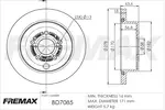 Tarcza hamulcowa FREMAX BD-7085