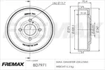 Bęben hamulcowy FREMAX BD-7971