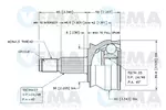 Przegub napędowy - kompletny VEMA 18260 (Od strony koła)