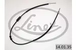 Linka hamulca postojowego LINEX 14.01.35 (Z przodu po prawej)