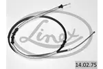 Linka hamulca postojowego LINEX 14.02.75 (Z przodu po prawej)