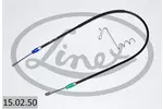 Linka hamulca postojowego LINEX 15.02.50 (Z przodu po prawej)
