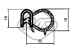 Uszczelka drzwi METALCAUCHO 00602