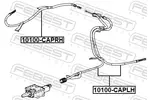 Linka hamulca postojowego FEBEST 10100-CAPRH (Z prawej) - fot.2