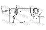 Amortyzator FEBEST 12110-001FR (Oś przednia, z prawej) - fot.2