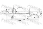 Amortyzator FEBEST 21110-004FR (Oś przednia, z prawej) - fot.2