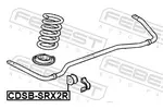 Tuleja stabilizatora FEBEST CDSB-SRX2R (Tylna Oś, po obydwu stronach)