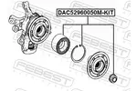 Łożysko koła FEBEST DAC52960050M-KIT (Tylna Oś, po obydwu stronach) - fot.2