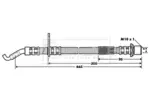 Przewód hamulcowy elastyczny BORG & BECK BBH7329