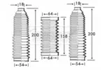 Zestaw osłon przekładni kierowniczej BORG & BECK BSG3221