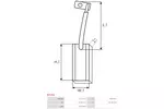 Szczotka węglowa, alternator AS-PL BX202 - fot.2