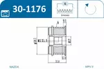 Sprzęgło jednokierunkowe alternatora IJS GROUP 30-1176