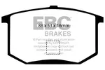 Klocki hamulcowe - komplet EBC BRAKES DP298 (Oś tylna)