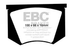 Zestaw klocków hamulcowych, hamulce tarczowe EBC DP3100C (Oś przednia)
