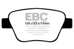 Klocki hamulcowe - komplet EBC BRAKES DP22075 (Oś tylna)