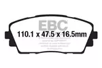 Klocki hamulcowe - komplet EBC BRAKES DPX2163 (Oś przednia)