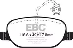 Klocki hamulcowe - komplet EBC BRAKES DP42236R (Oś tylna)