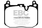 Klocki hamulcowe - komplet EBC BRAKES DP22271 (Oś przednia)