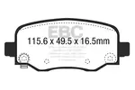 Klocki hamulcowe - komplet EBC BRAKES DP63031 (Oś tylna)